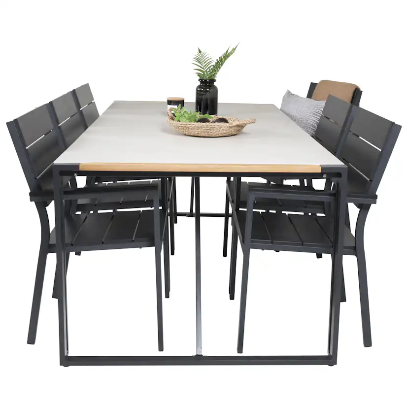 Matgrupp Venture Home Tilly 200 med 6 Lova Stolar