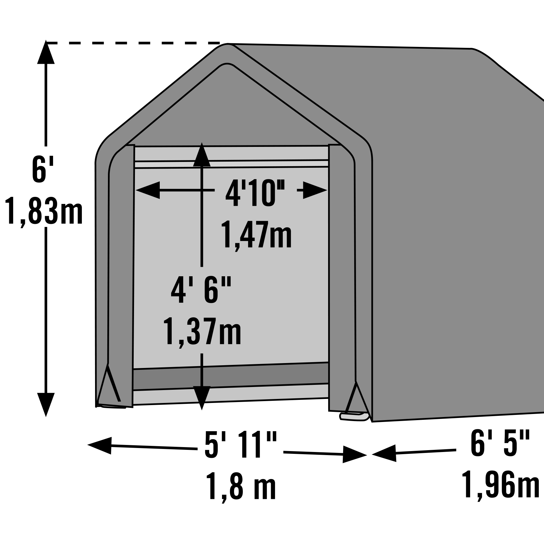 Tält Gop Förvaring Grön 1,4 kvm