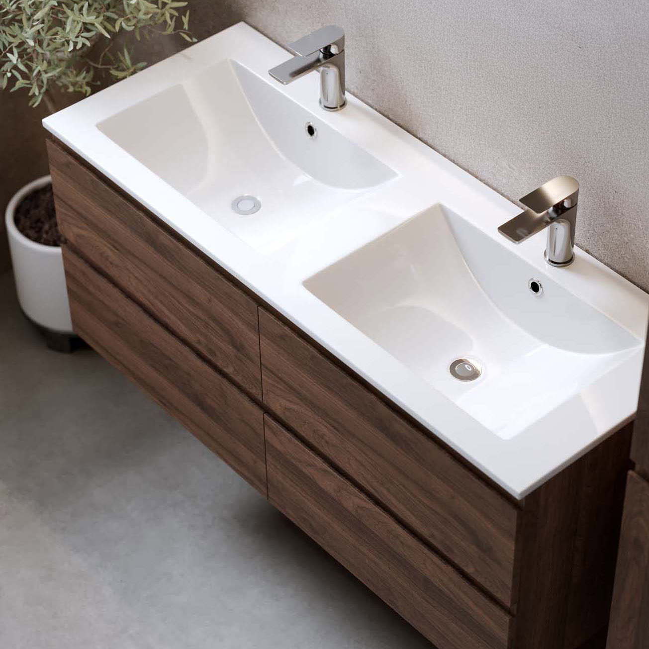 Tvättställsskåp Bathlife Eufori med Tvättställ och Spegel Skina