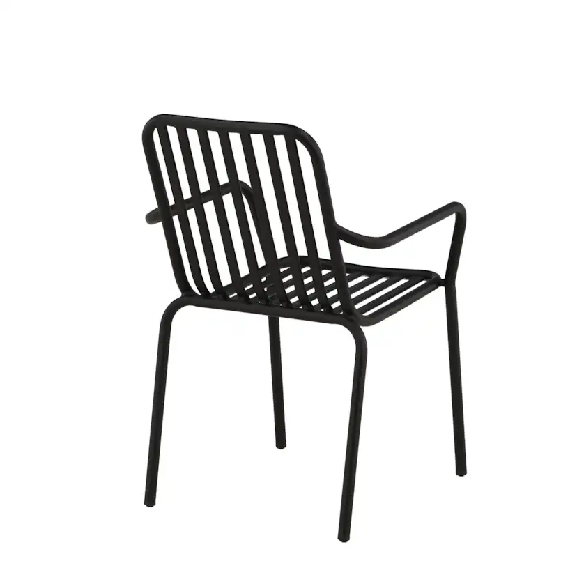 Peking Diningchair Aluminium - Black / 55*60,5*87 Svart