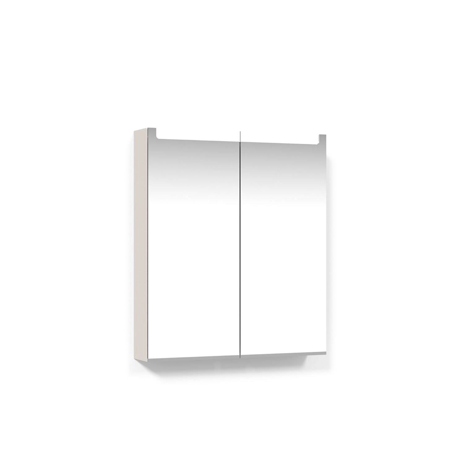 Crown Spegelskåp 60 Beige Infälld Belysning Bredd: 600 mm, Beige, Dubbla Luckor