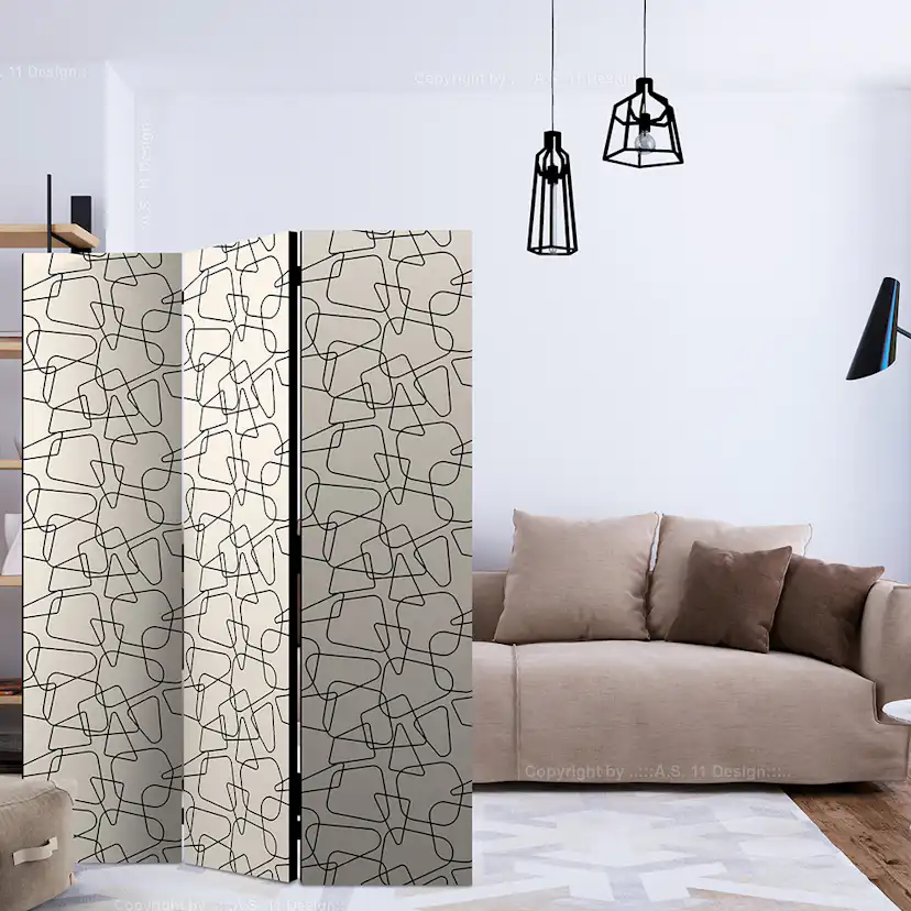 Rumsavdelare Skärmvägg Arkiio Rounded Geometry 135x172 cm
