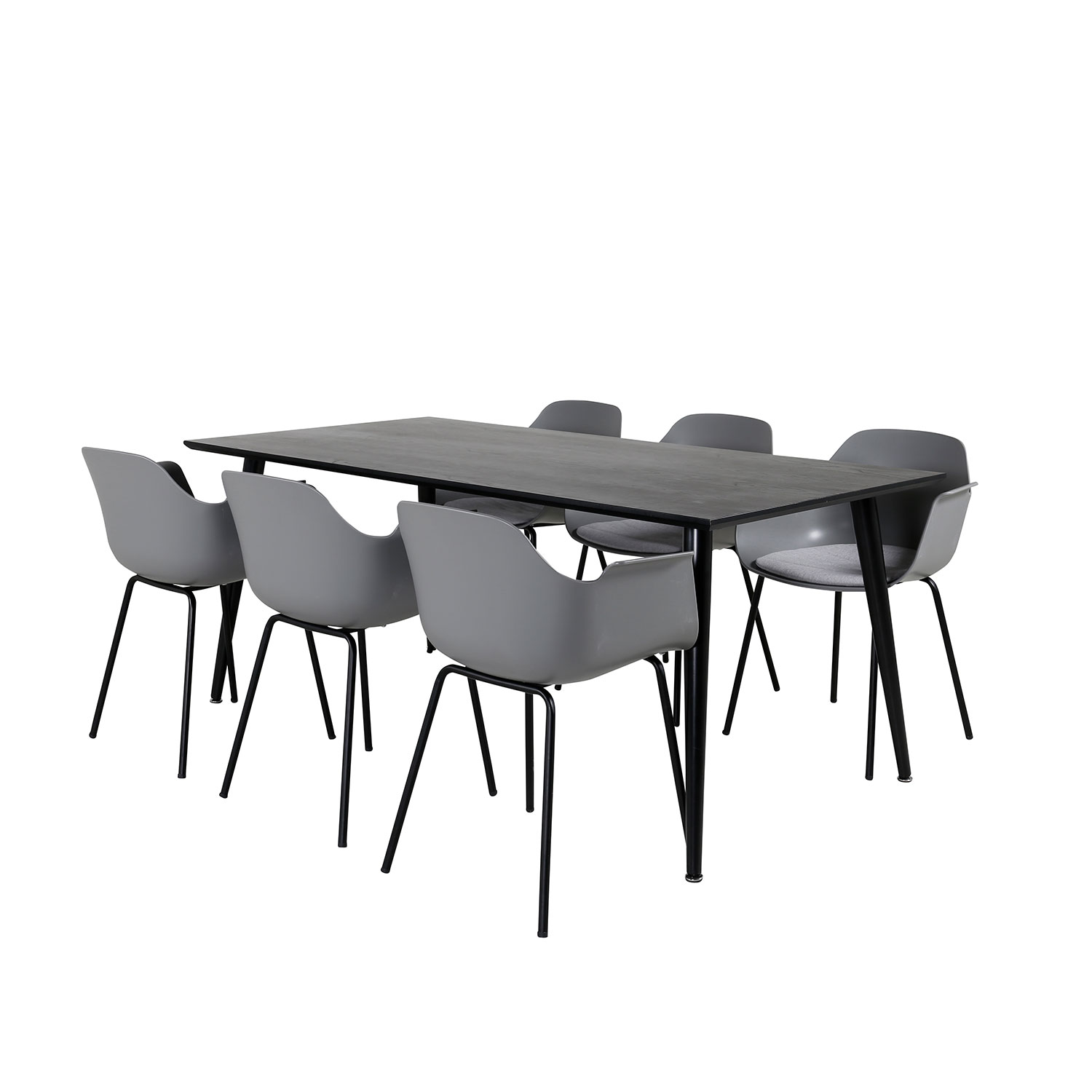 Matgrupp Venture Home Dipp med 6 Comfort Plastic stolar