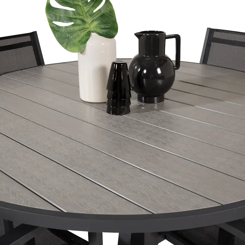 Matgrupp Venture Home Pincy Ø140 med 4 Copacabana Karmstolar