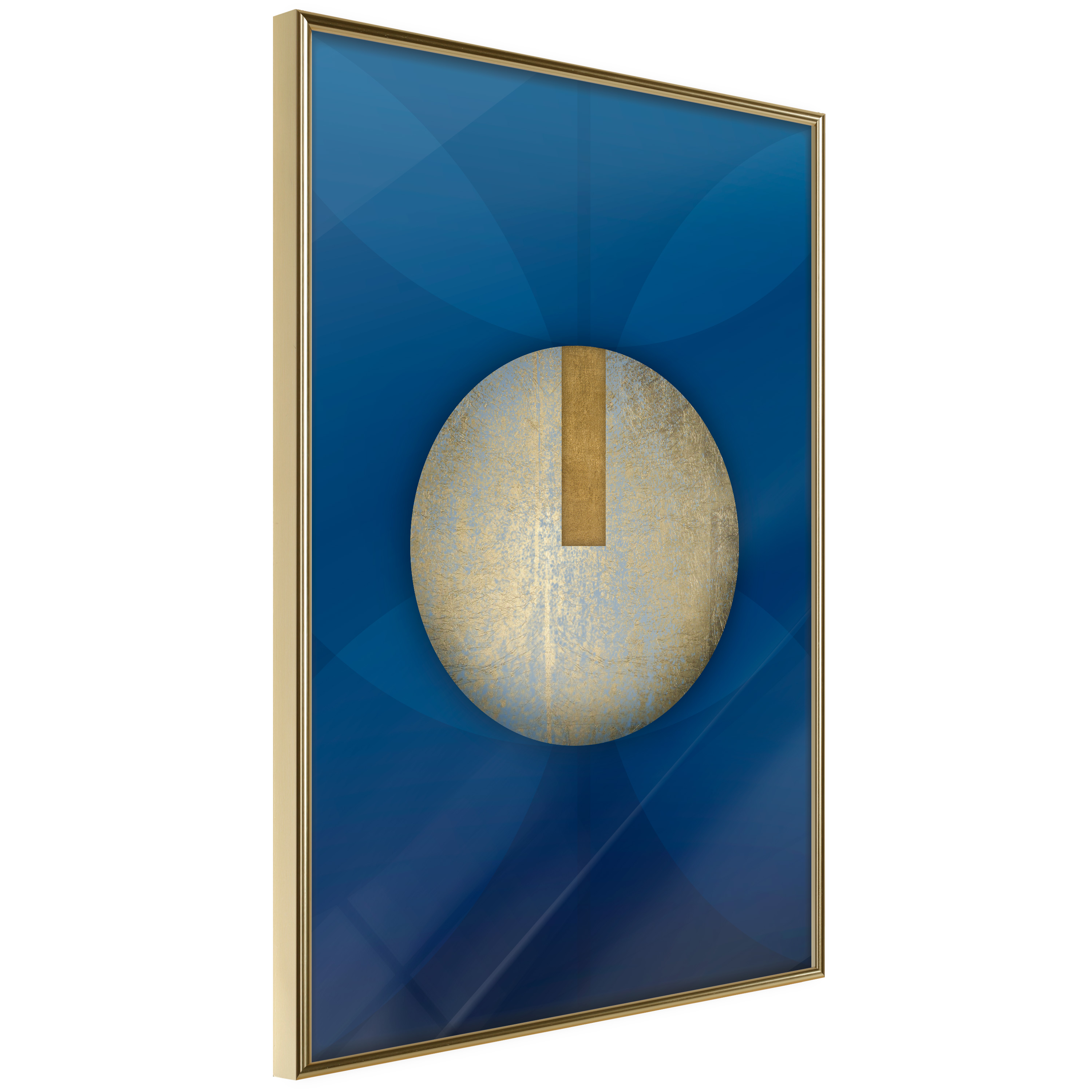 Affisch - Indigo Abstraction [Poster] 30x45 Guld ram, 30x45 cm