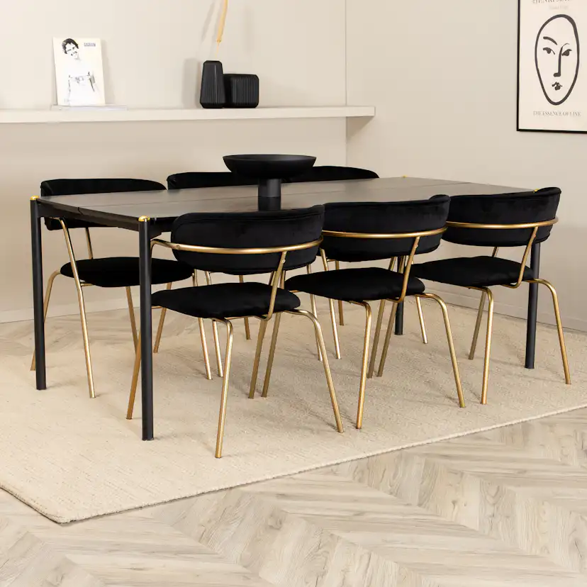 Matgrupp Venture Home Paris med 6 Aris Stolar