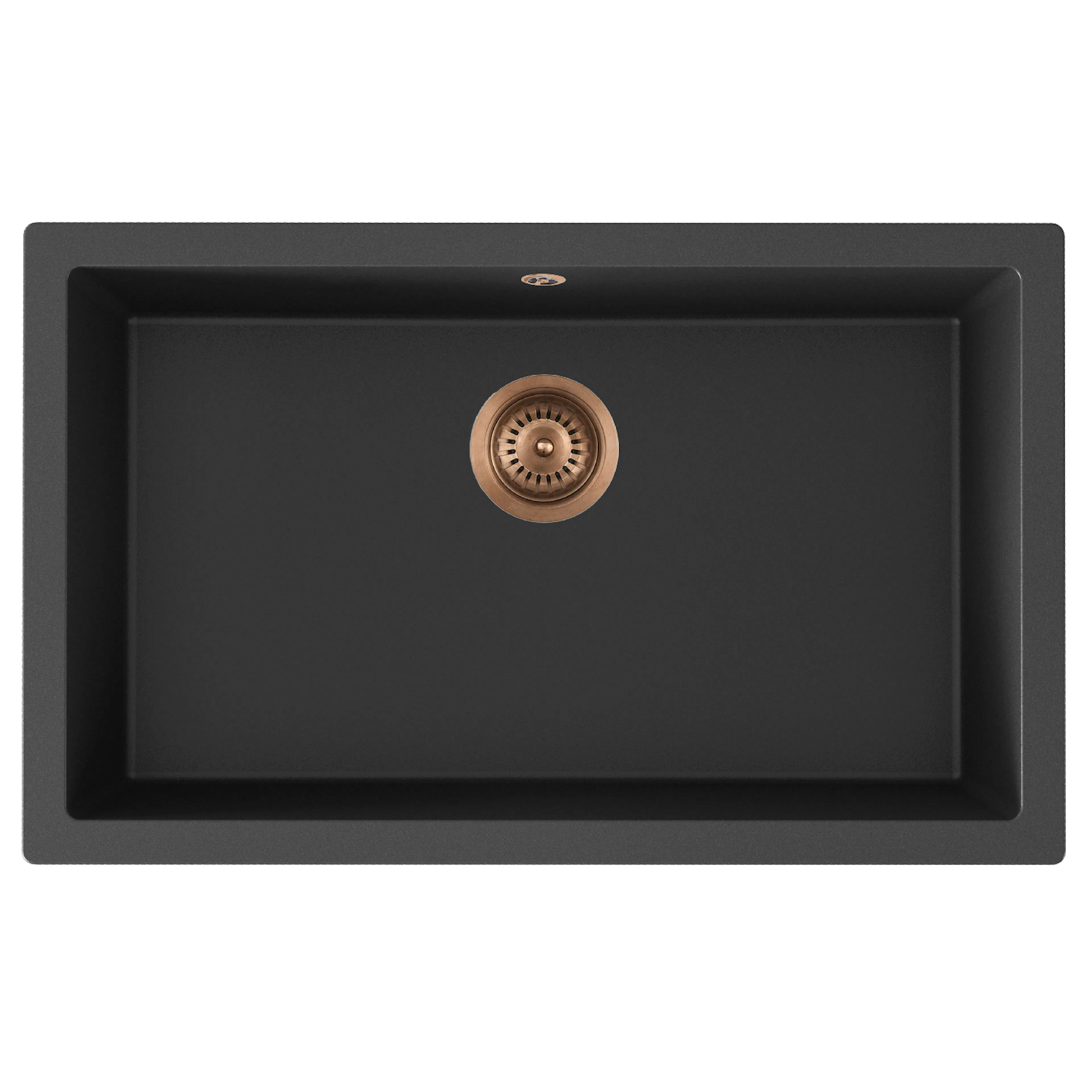 Diskho Lavabo Jupiter 800, svart m/PVD koppar avlopp