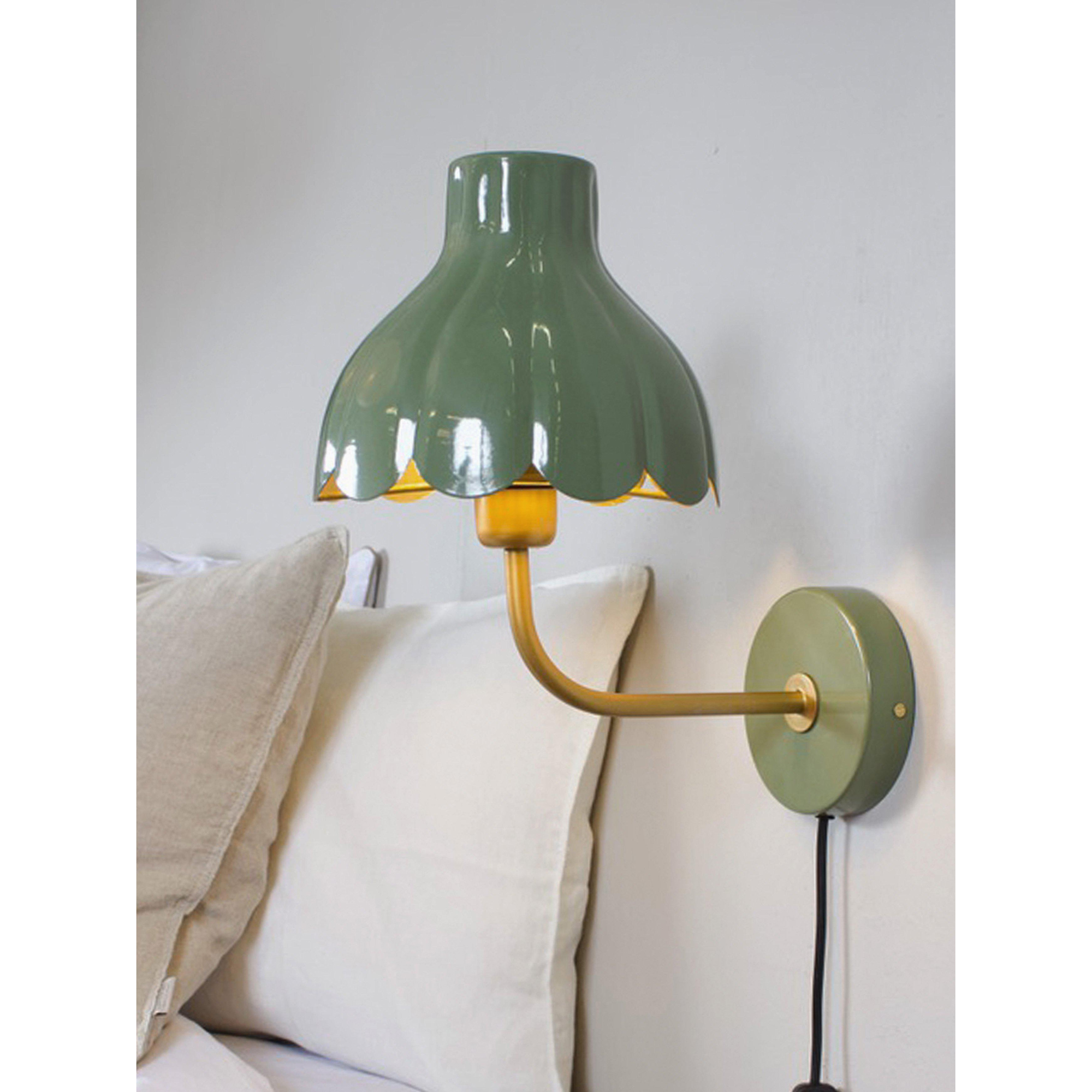 Vägglampa PR Home Wells Sänglampa med Handgjord Lampskärm