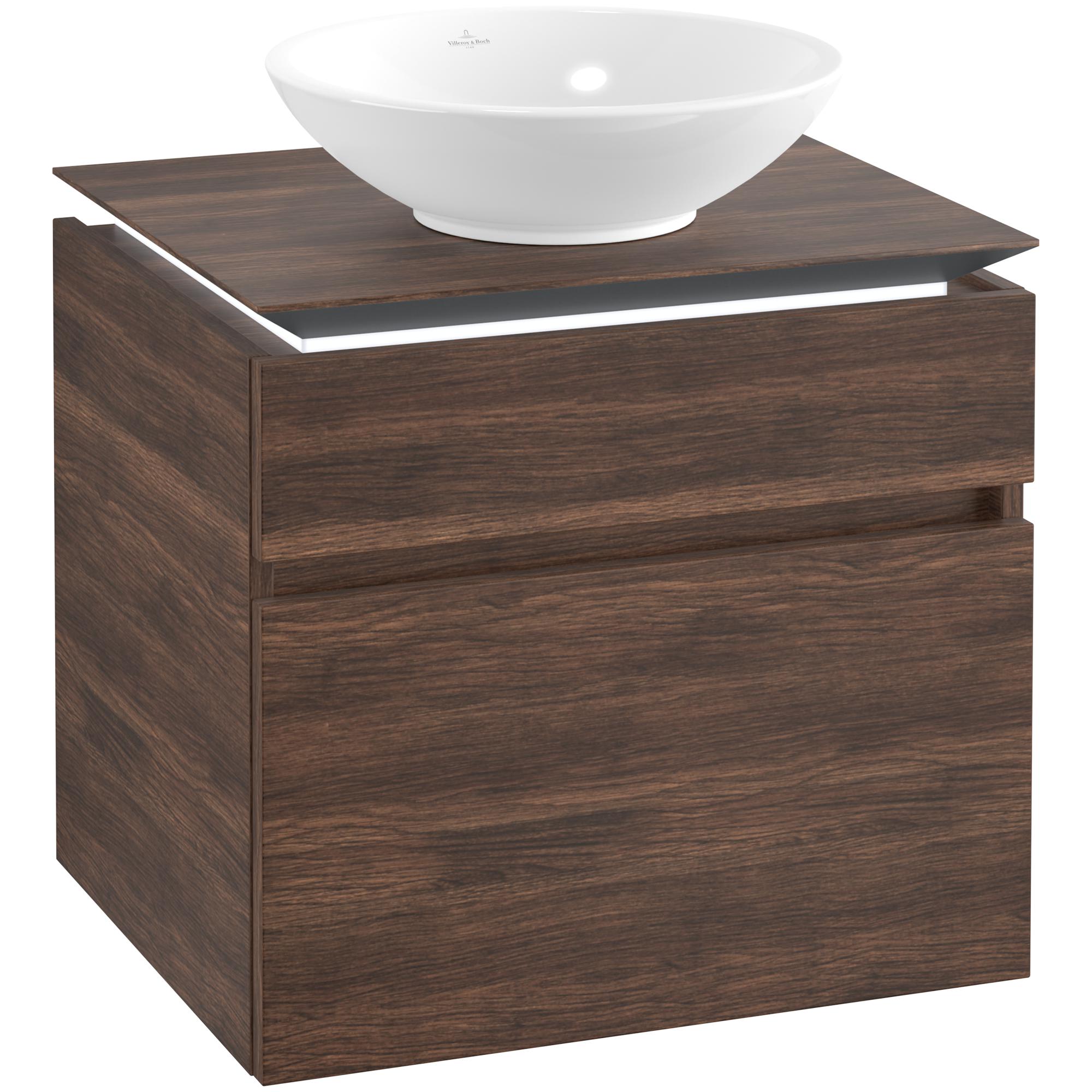 Tvättställsskåp Villeroy & Boch Legato 600 med 2 Lådor för Ytmonterat Tvättställ