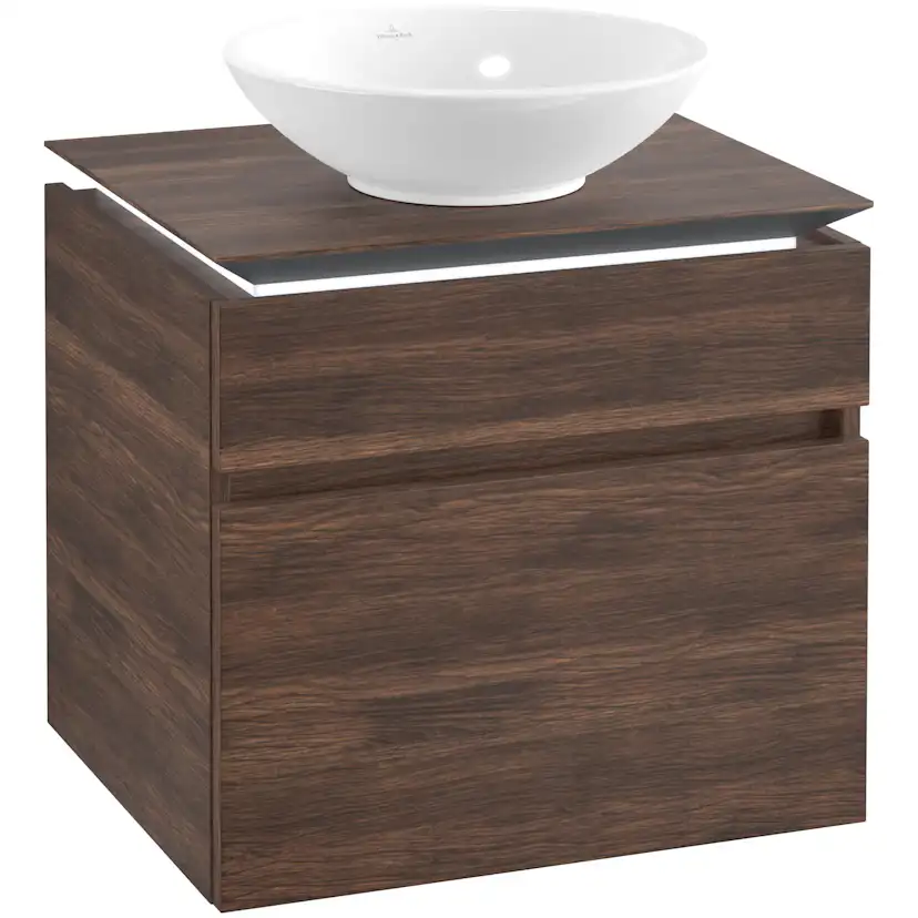 Tvättställsskåp Villeroy & Boch Legato 600 med 2 Lådor för Ytmonterat Tvättställ