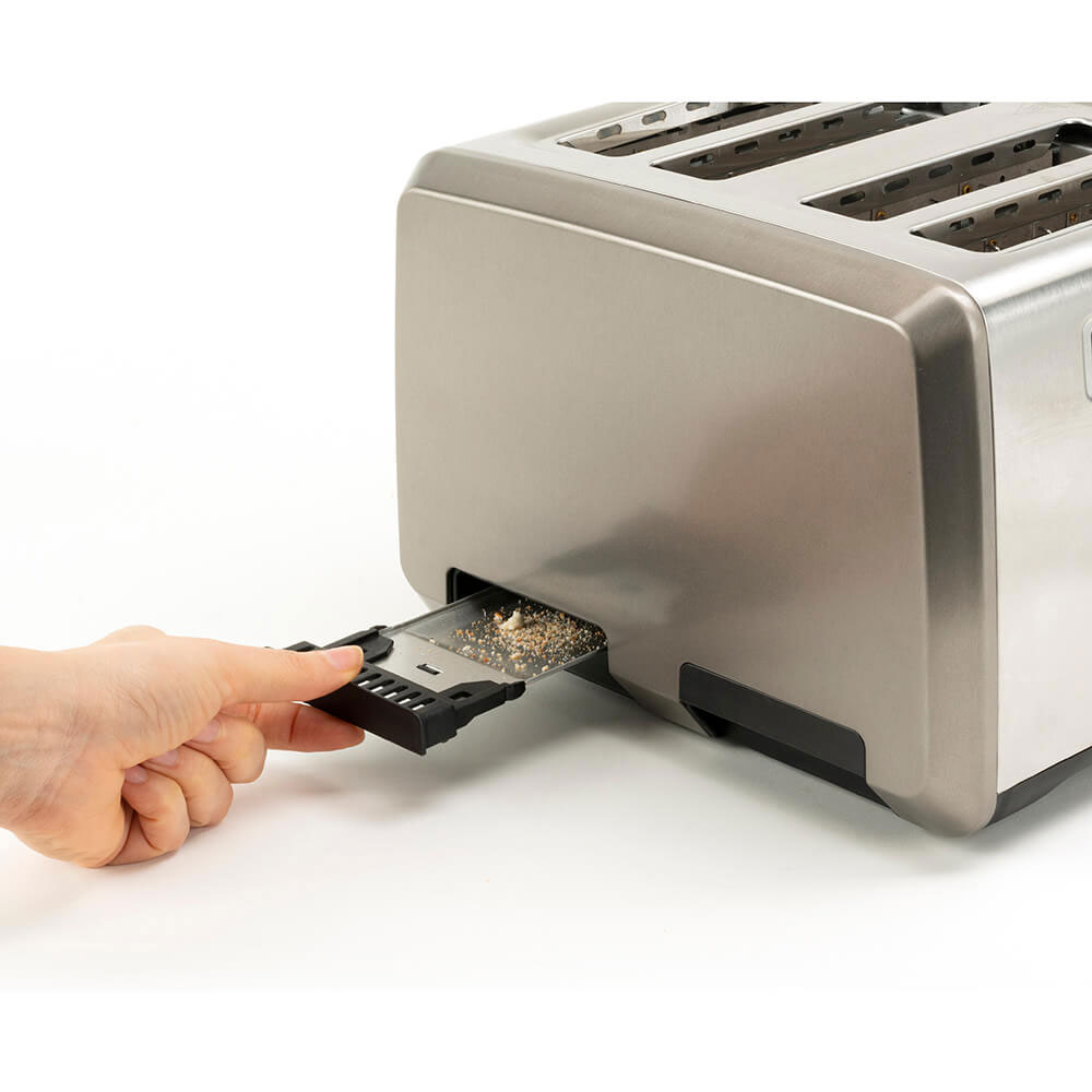 Brödrost Black+Decker 4-Skivor Borstat Stål 1960W LCD-skärm & 3 Funktioner