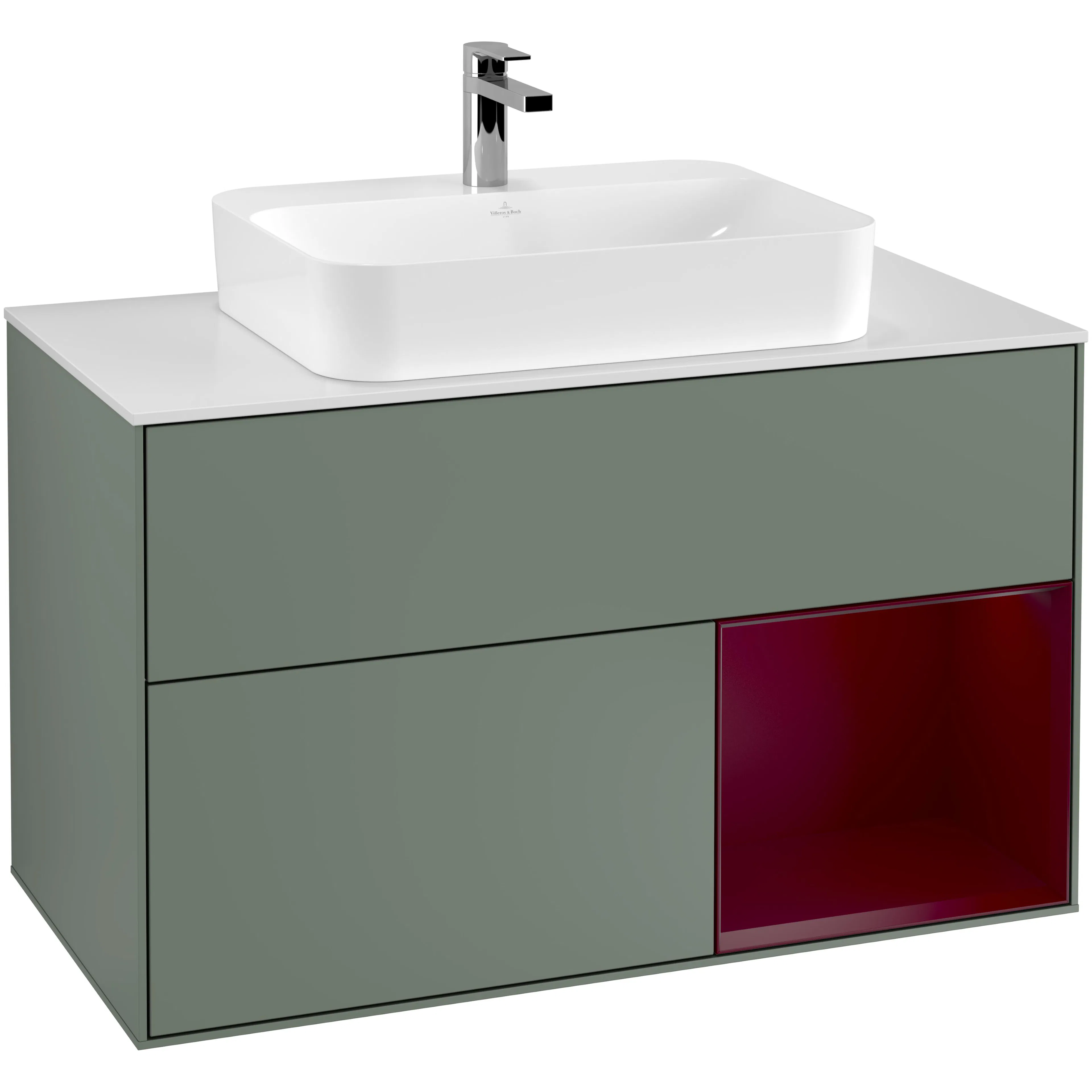 Tvättställsskåp Villeroy & Boch Finion med 2 Lådor Hylla och Bänkskiva för Ytmonterat Tvättställ