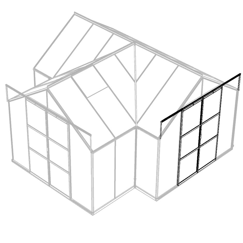 Dubbeldörrar Vitavia Set Till Växthus Sirius/Uranus Svarta