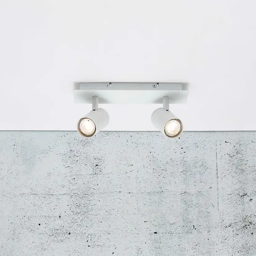 Takspotlight Nordlux Frida 2-Spot Vit Metall Spotlight Tak