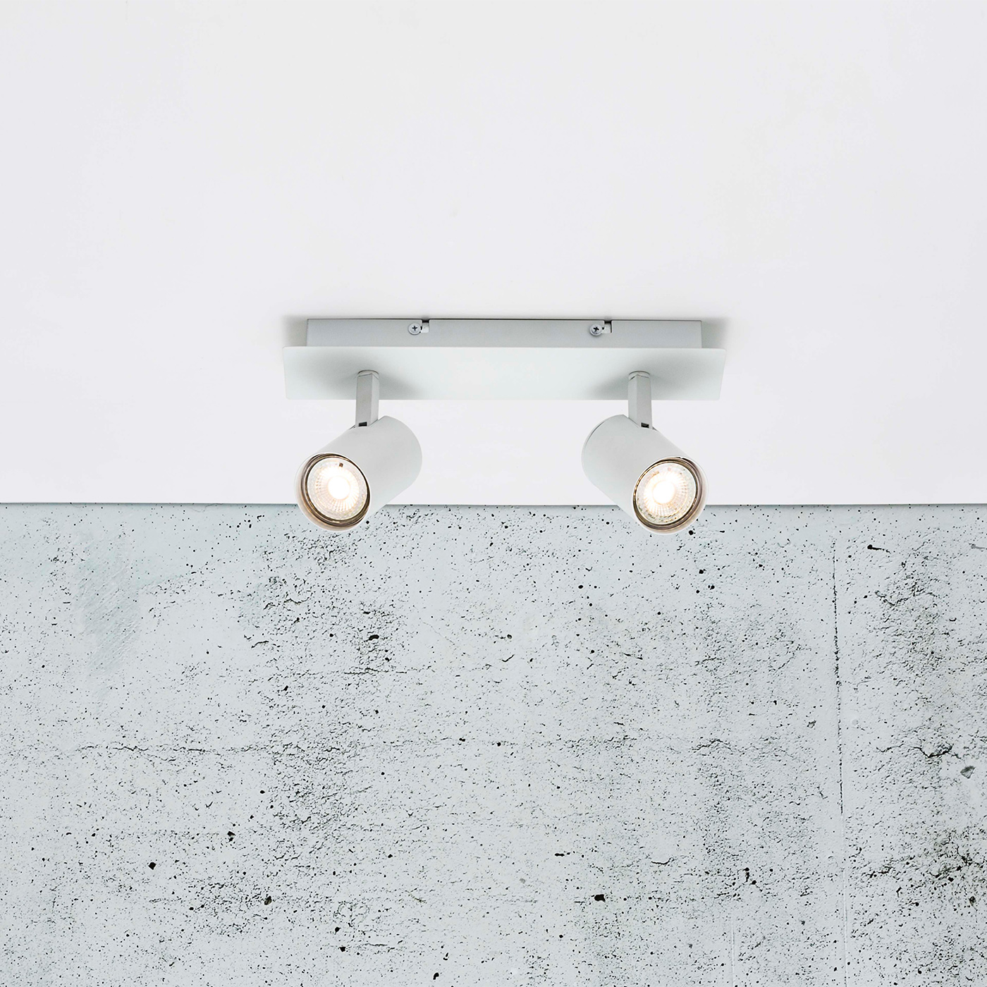 Takspotlight Nordlux Frida 2-Spot Vit Metall Spotlight Tak