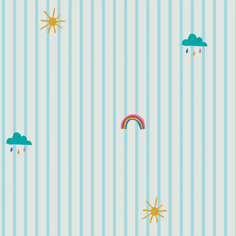 Tapet Joules Whatever The Weather Icons Haze Blue