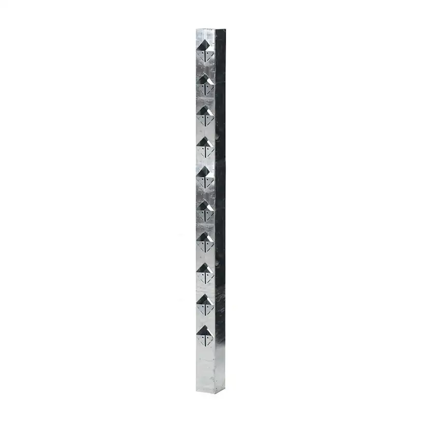 Staketstolpe Öckerö 1100mm varmgalv stål 70x70 Mellan Varmgalvaniserad, Höjd: 1100 mm