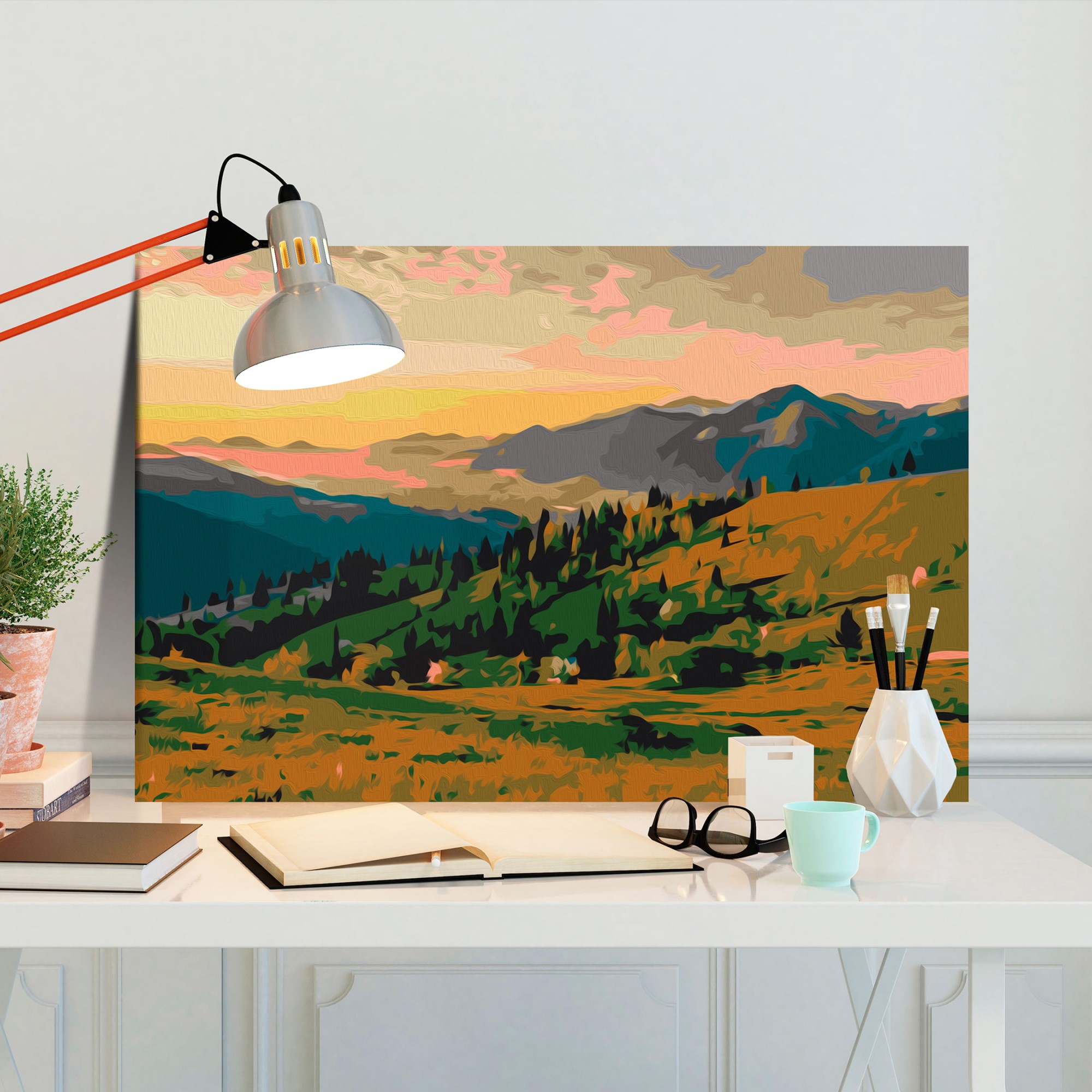 Gör-det-själv Målningar Arkiio Mountains at Sunrise