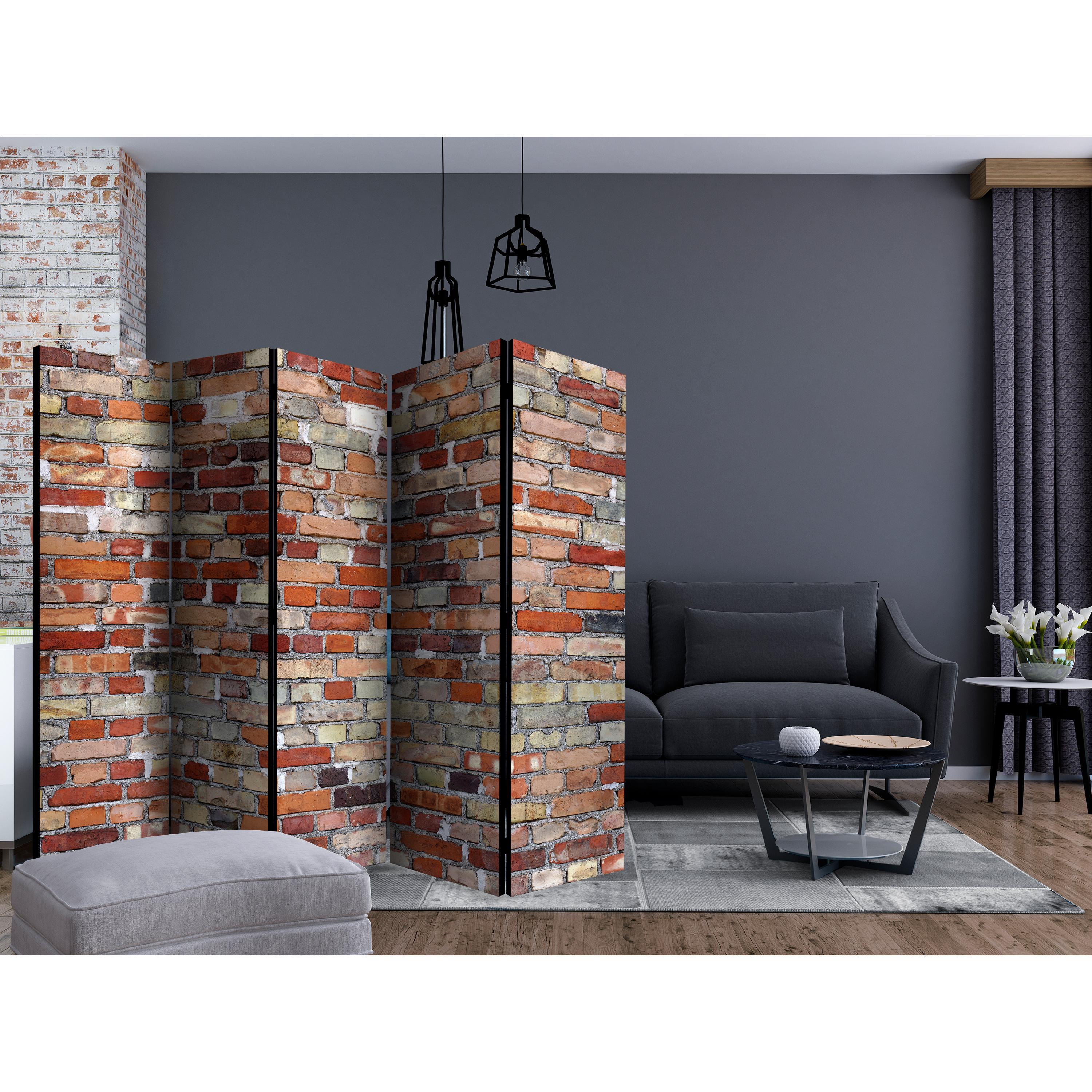 Rumsavdelare Skärmvägg Arkiio Urban Brick II 225x172 cm