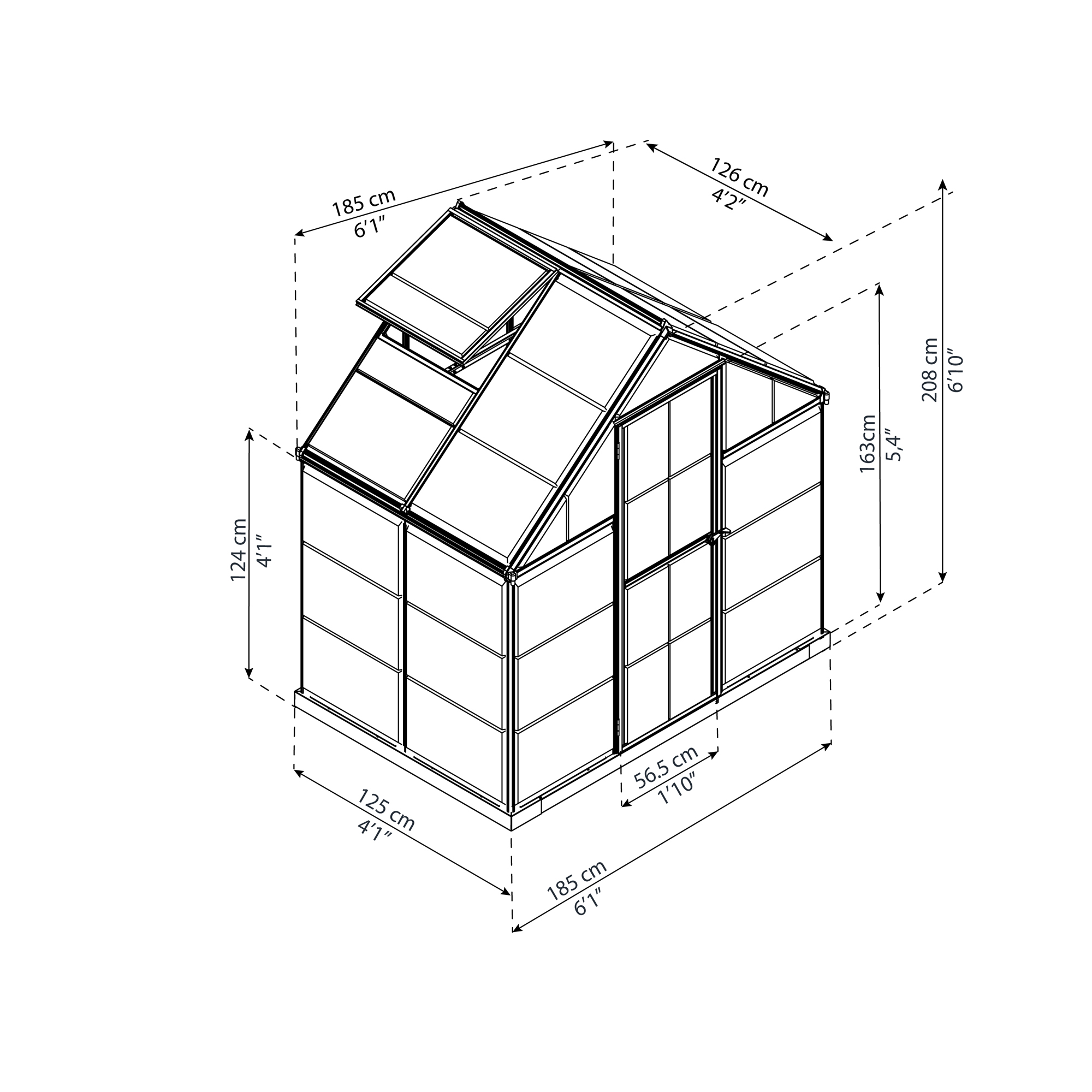 Växthus Canopia by Palram Visby 2,3 m²