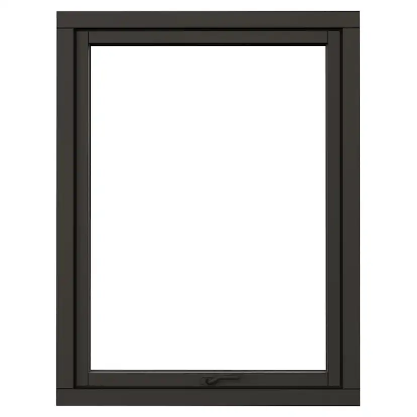Vridfönster NorDan Svanenmärkt NTech 3-Glas Aluminium BlackLine Svart