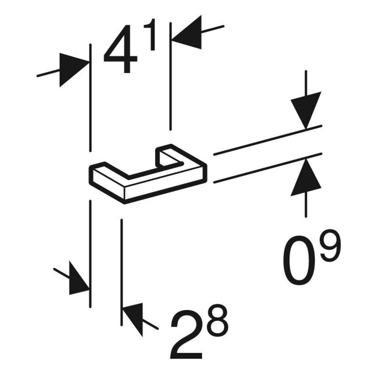 Handtag Ifö Elegant 41 mm