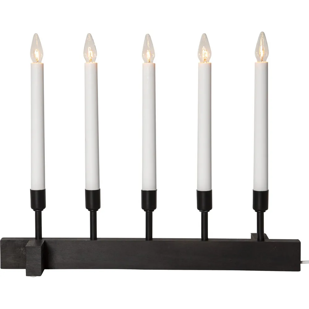 Ljusstake Vind Svart