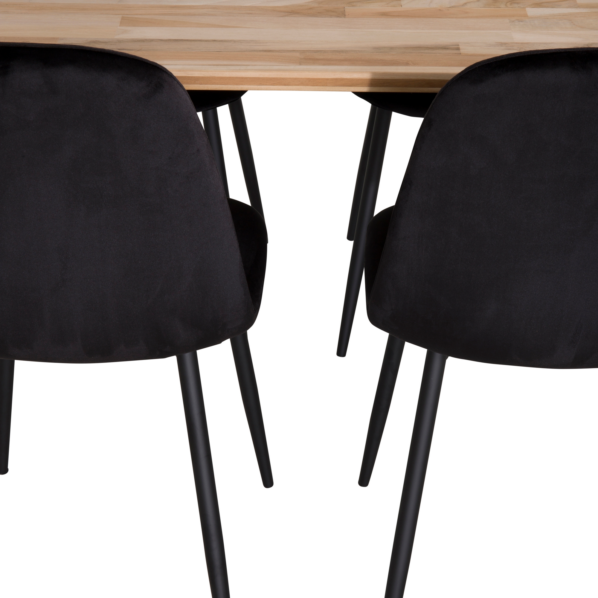 Bali Matbord - Svart / Naturträ  - 200*90*H75+Polar Dining C Natur/Svart