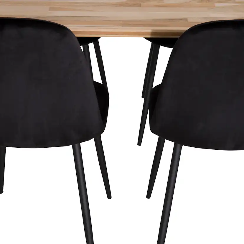 Bali Matbord - Svart / Naturträ - 200*90*H75+Polar Dining C Natur/Svart