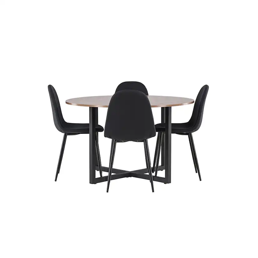 Matgrupp Venture Home Durango Ø 120 cm med 4 Polar Stolar