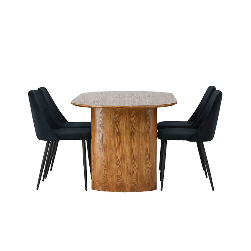 Matgrupp Venture Home Isolde med 4 Night Stolar