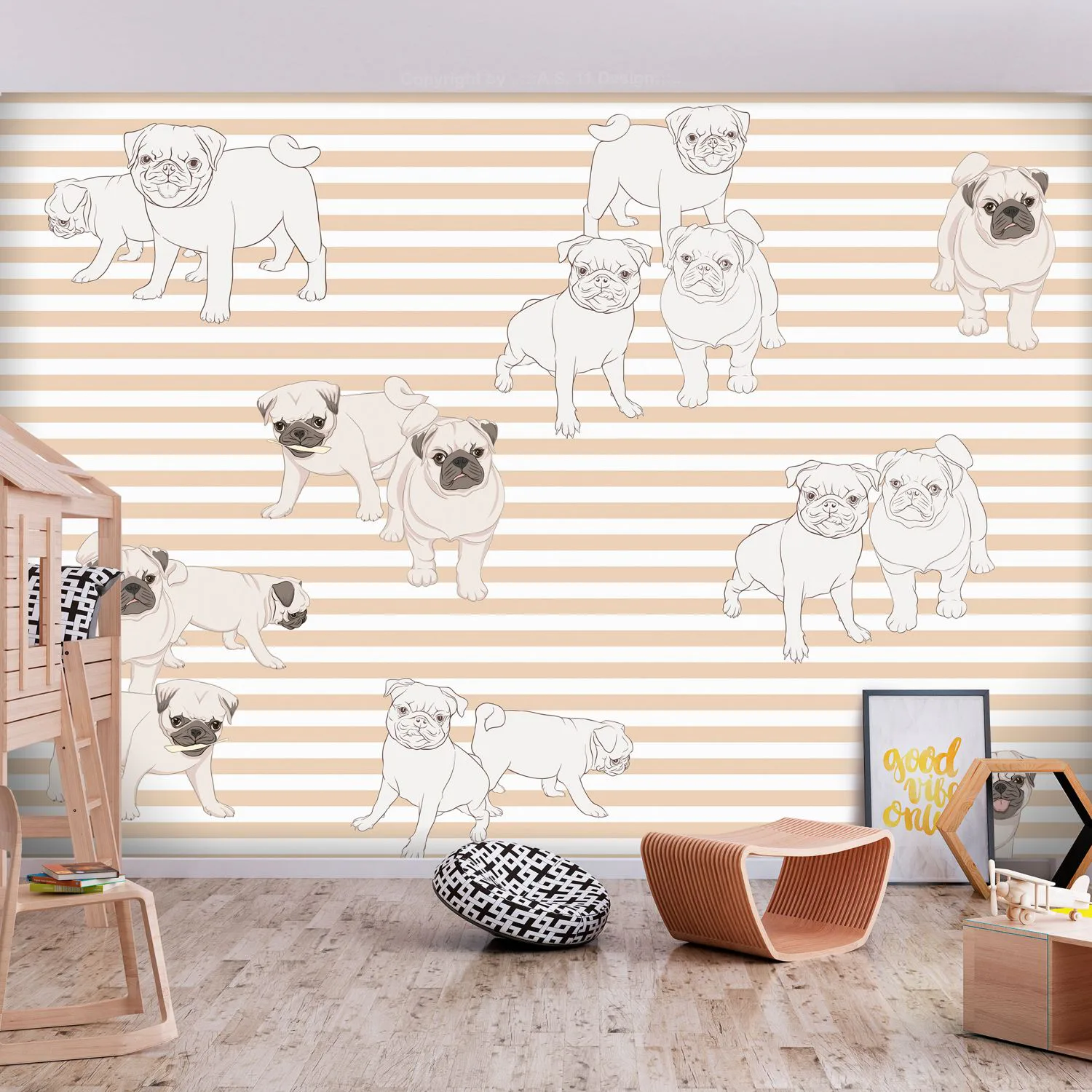 Fototapet Arkiio Playful Dogs