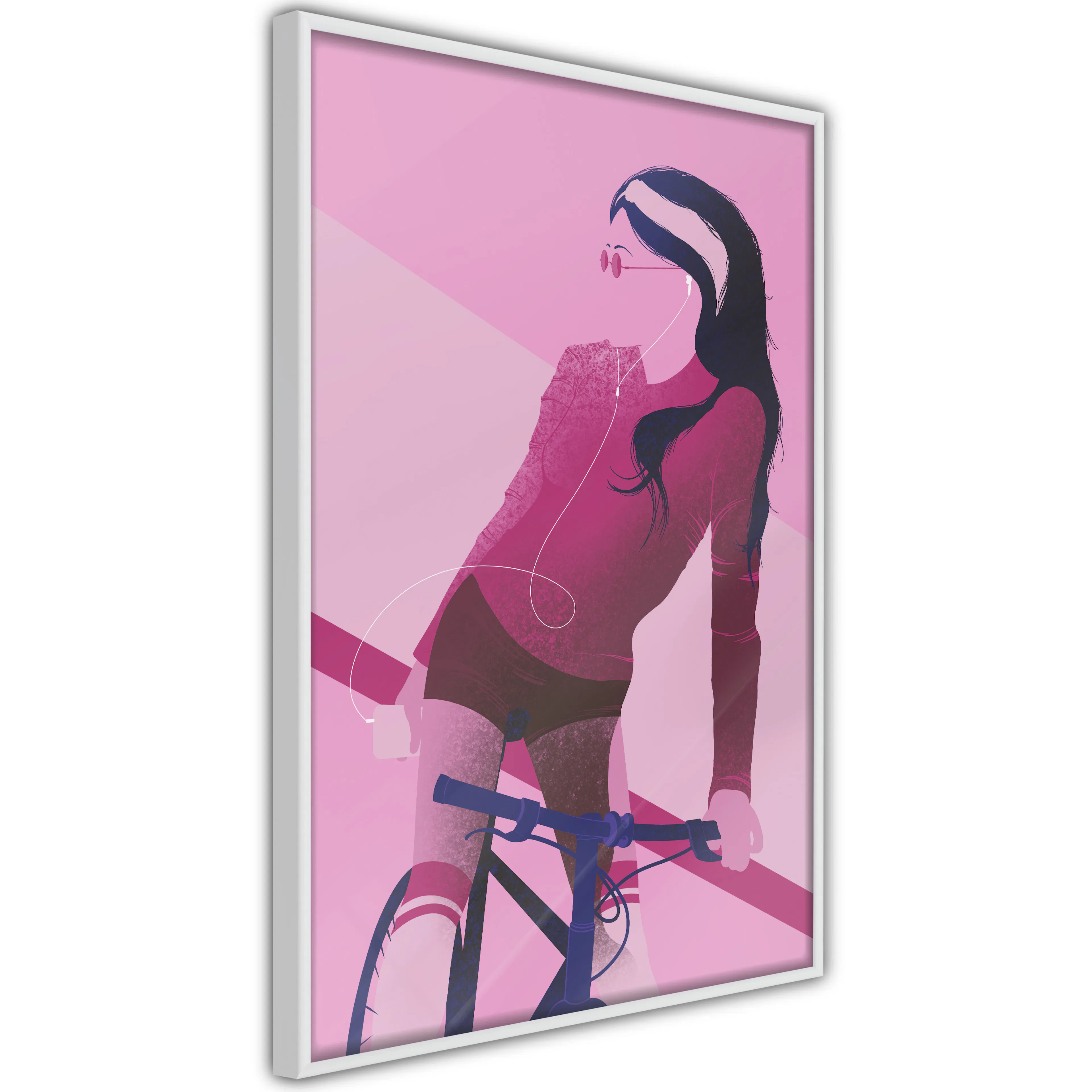 Poster Artgeist Affisch Woman on Bicycle
