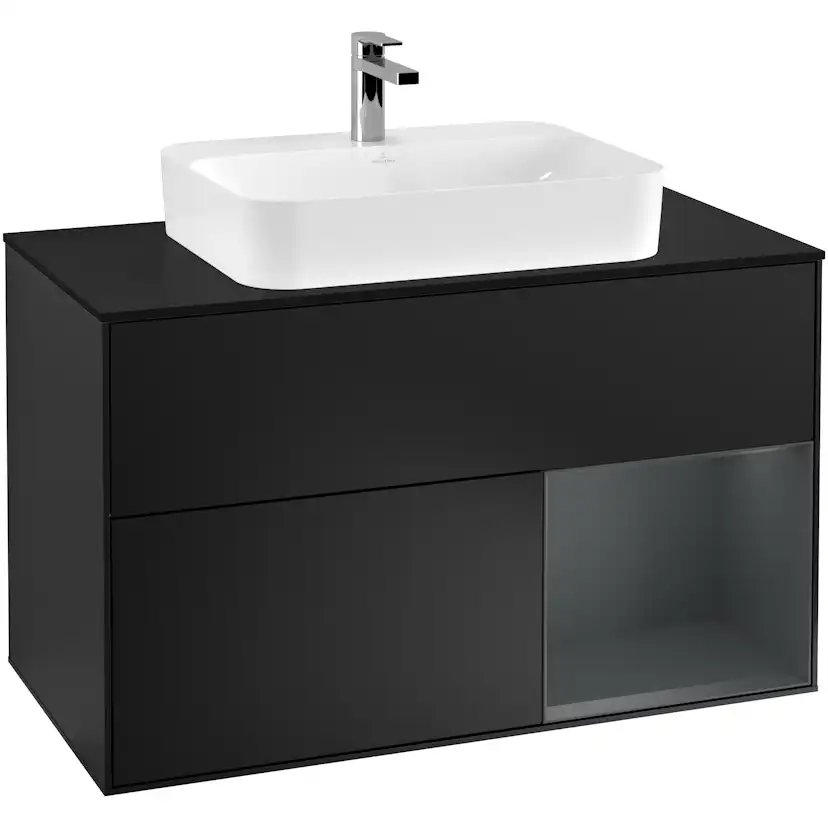 Tvättställsskåp Villeroy & Boch Finion med 2 Lådor Hylla och Bänkskiva för Ytmonterat Tvättställ