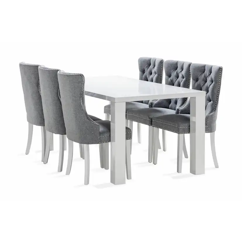 Matgrupp Concept 55 Cibus Matgrupp 180 cm med 6 Bergviken Matstol