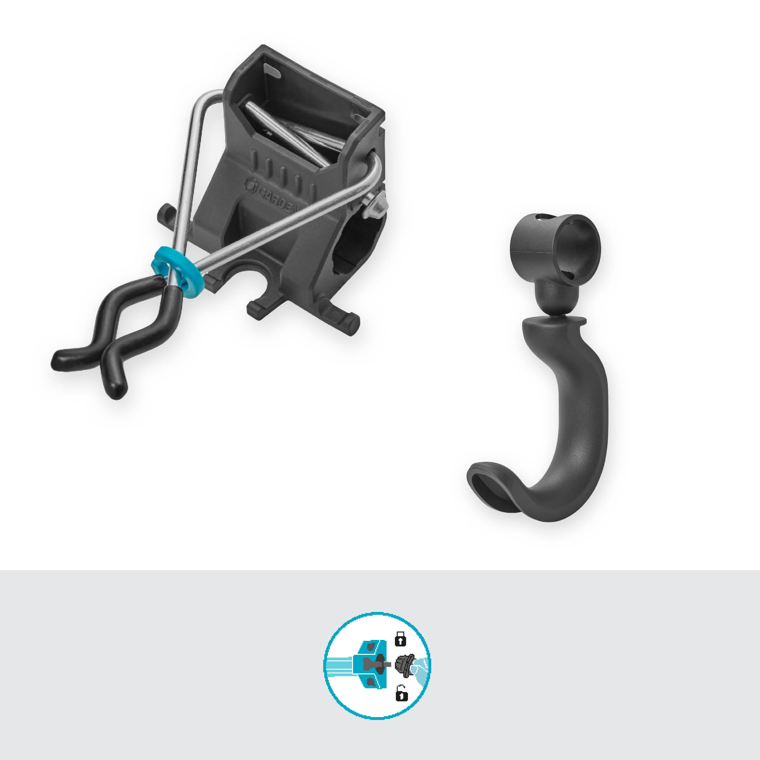 Redskapshållare Gardena Set Plus och Krok