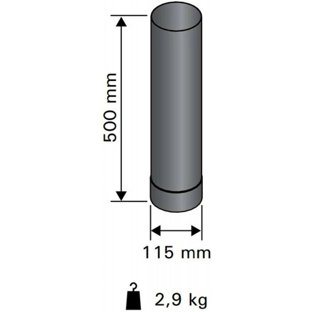 Rökrör Harvia Svart 0,5 m