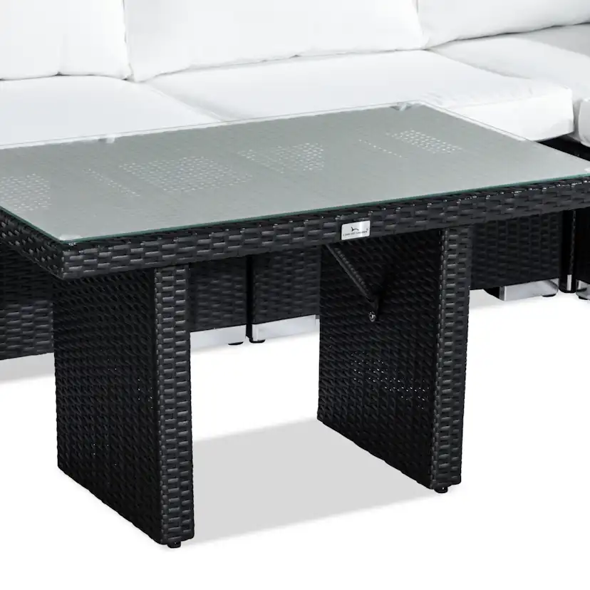 Loungegrupp Comfort Garden Bahamas 5-sits Hörn med Fåtölj och Soffbord 100x60 Utomhus