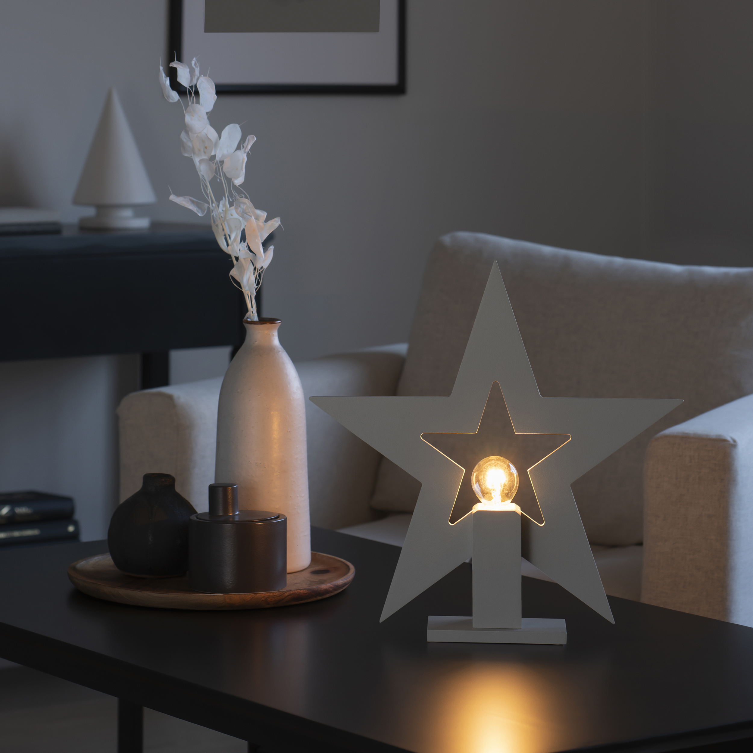 Adventsstjärna Gnosjö Konstsmide Stående Trä E14