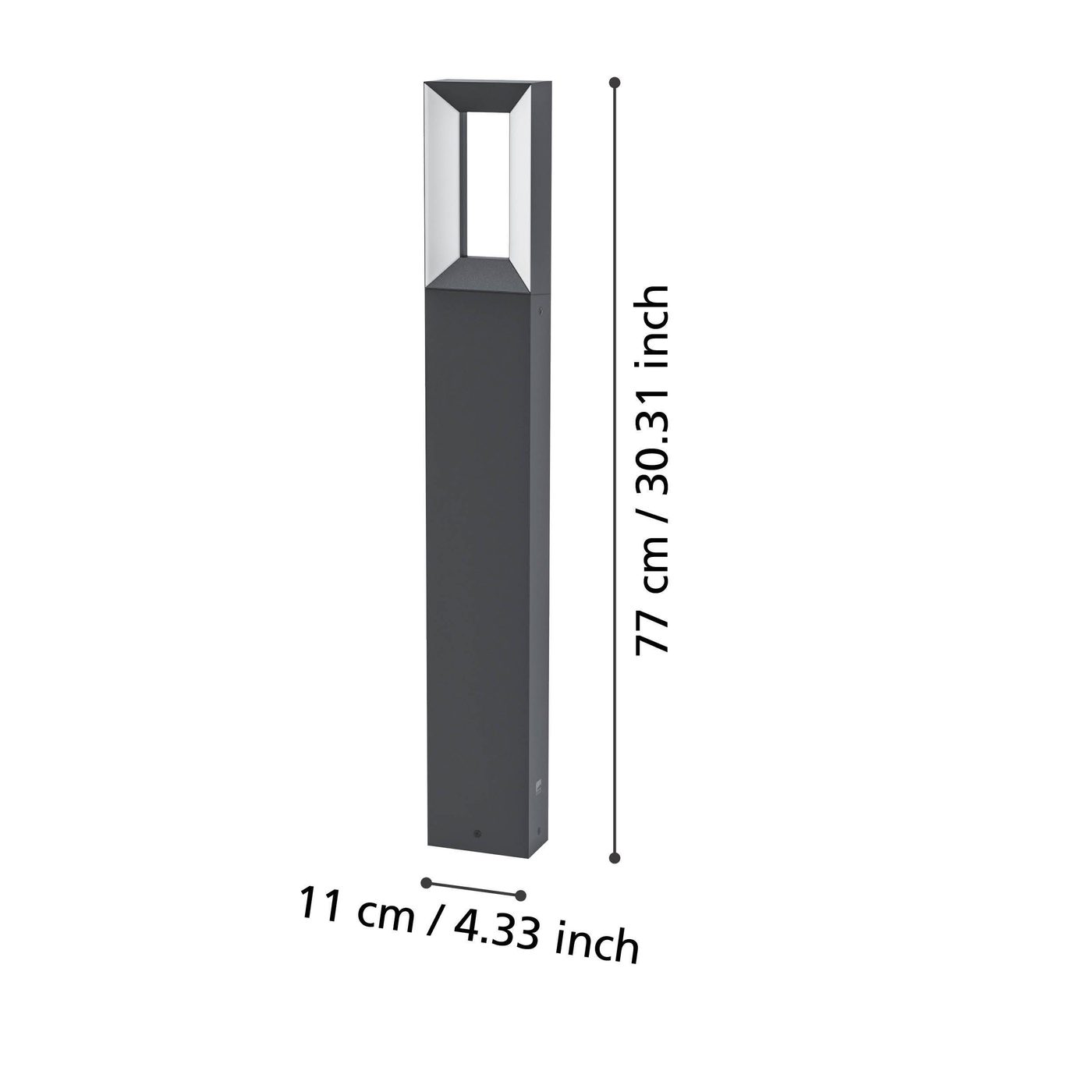 AL-LED-STL SCHWARZ/WEISS 'RIFORANO' 770 mm