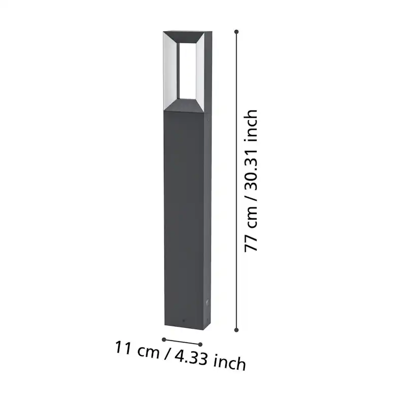 AL-LED-STL SCHWARZ/WEISS 'RIFORANO' 770 mm