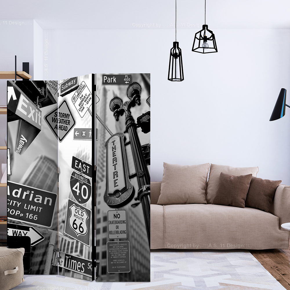 Rumsavdelare Skärmvägg Arkiio Roads To Manhattan 135x172 cm