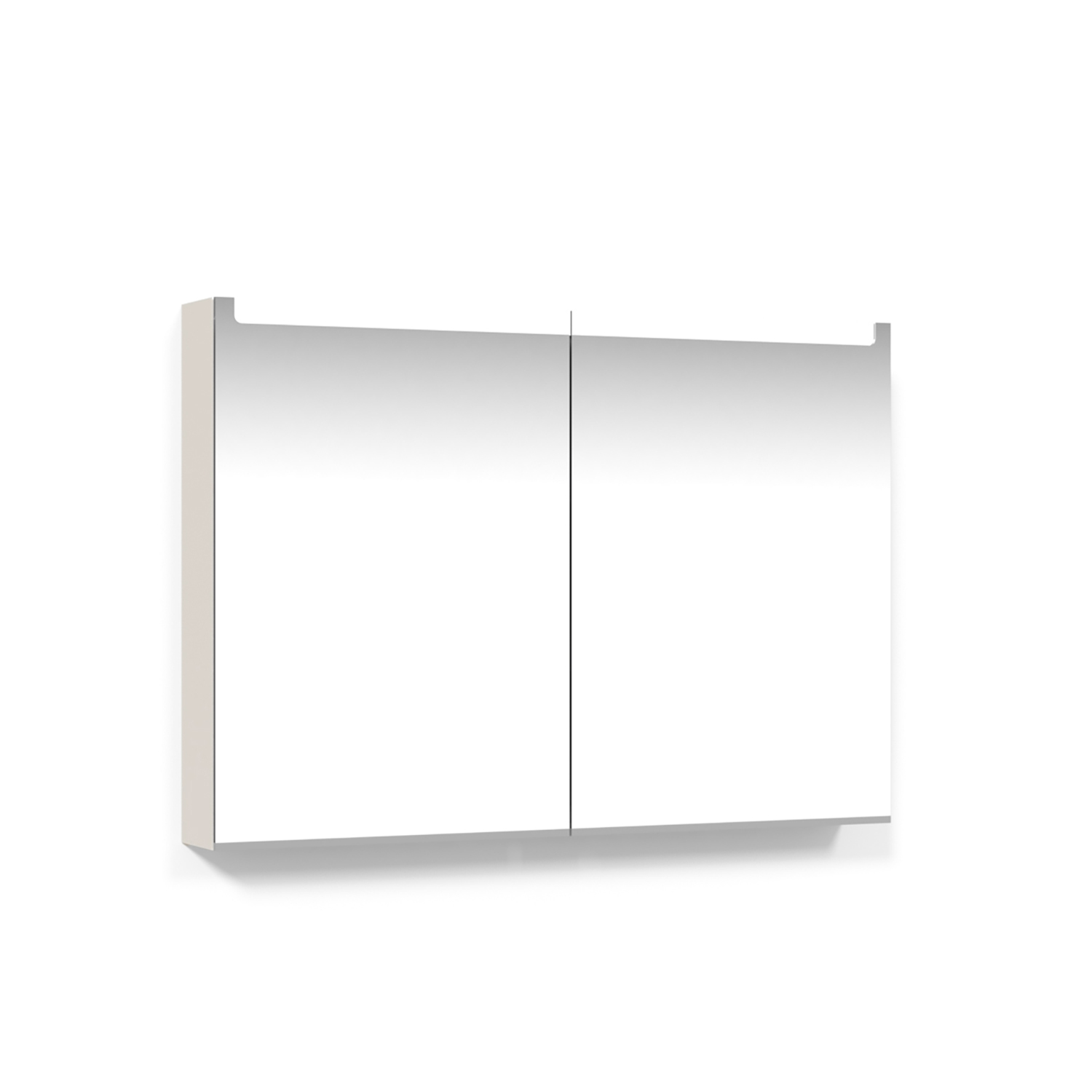Crown Spegelskåp 100 Beige Infälld Belysning Bredd: 1000 mm, Beige, Dubbla Luckor
