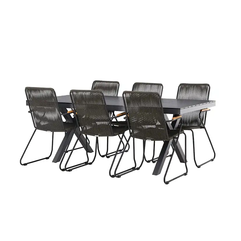 Matgrupp Venture Home Garcia Bord med 6 Bois Stolar
