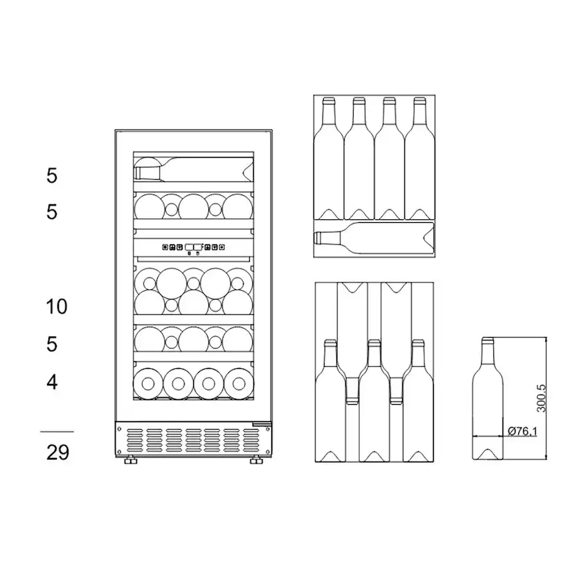 Vinkyl mQuvée WineCave 700 40D Modern WCD40M