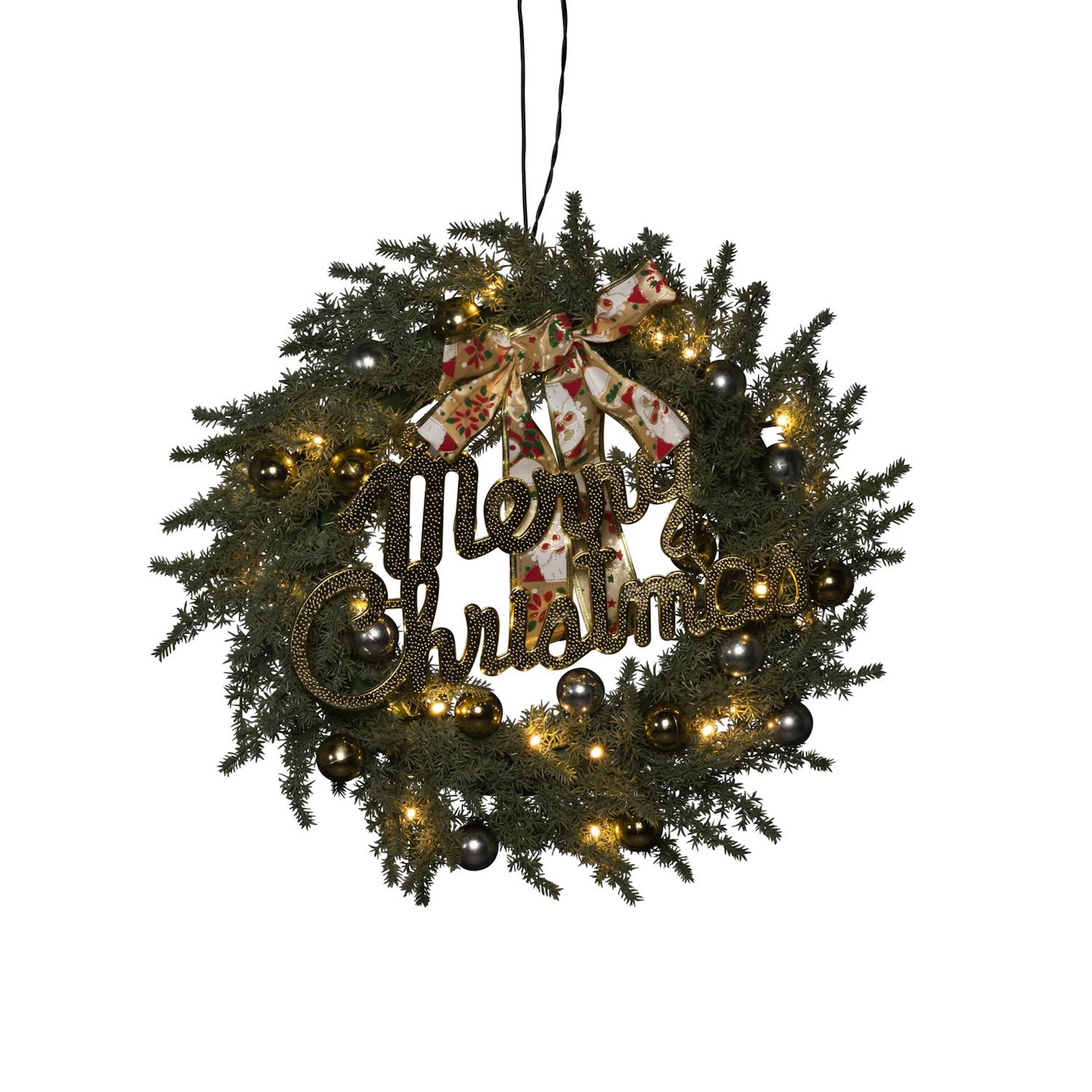 Grankrans Gnosjö Konstsmide B/O 40 cm 25 LED