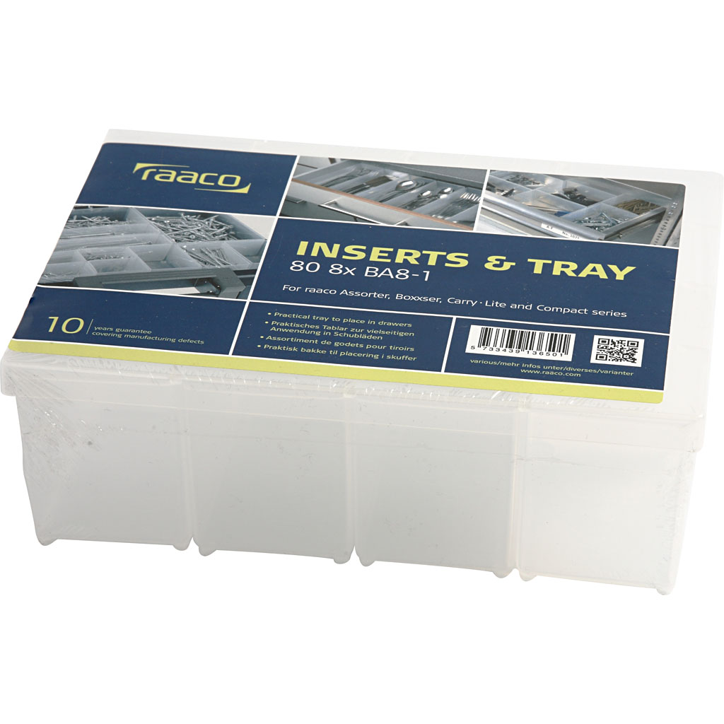 Lådinsats Raaco Nr. Ba8-1 H80 mm Stl 79x55 mm 8 St/1 Förp