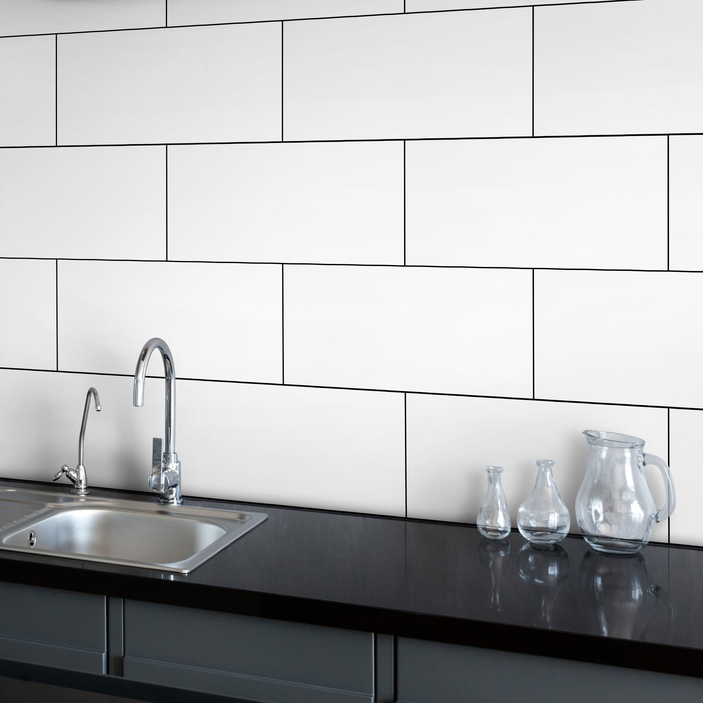 Kakel Classico Vit Blank 20x50 cm