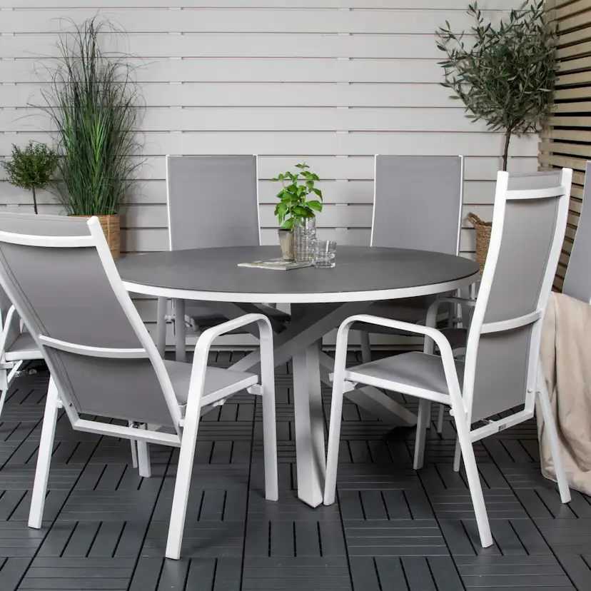 Matgrupp Venture Home Copacabana med 6 Copacabana Recliner Stolar
