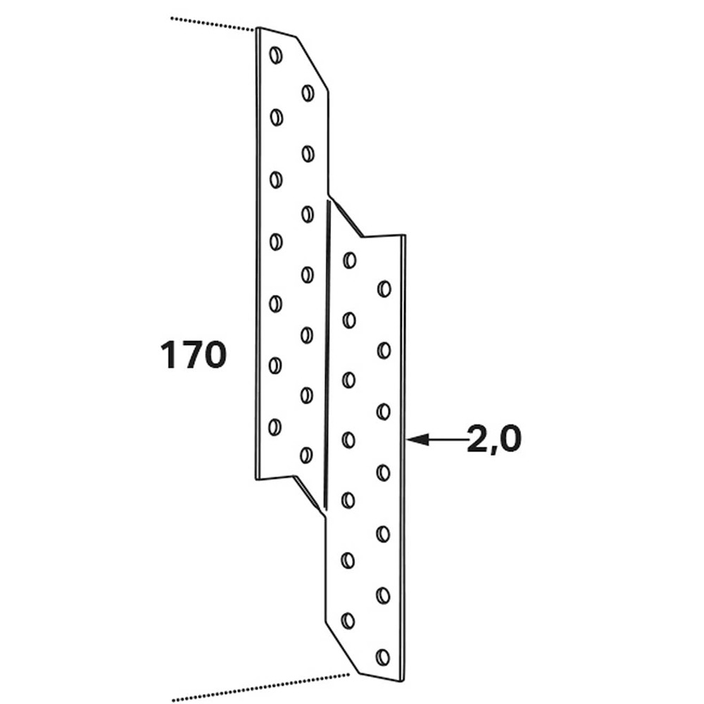 Takåsfäste Rrf 170x2,0 Hö 170x2,0 mm HÖ